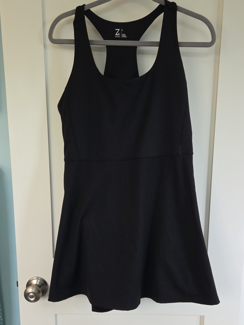 Zella Black Racerback Fit & Flare Mini Dress